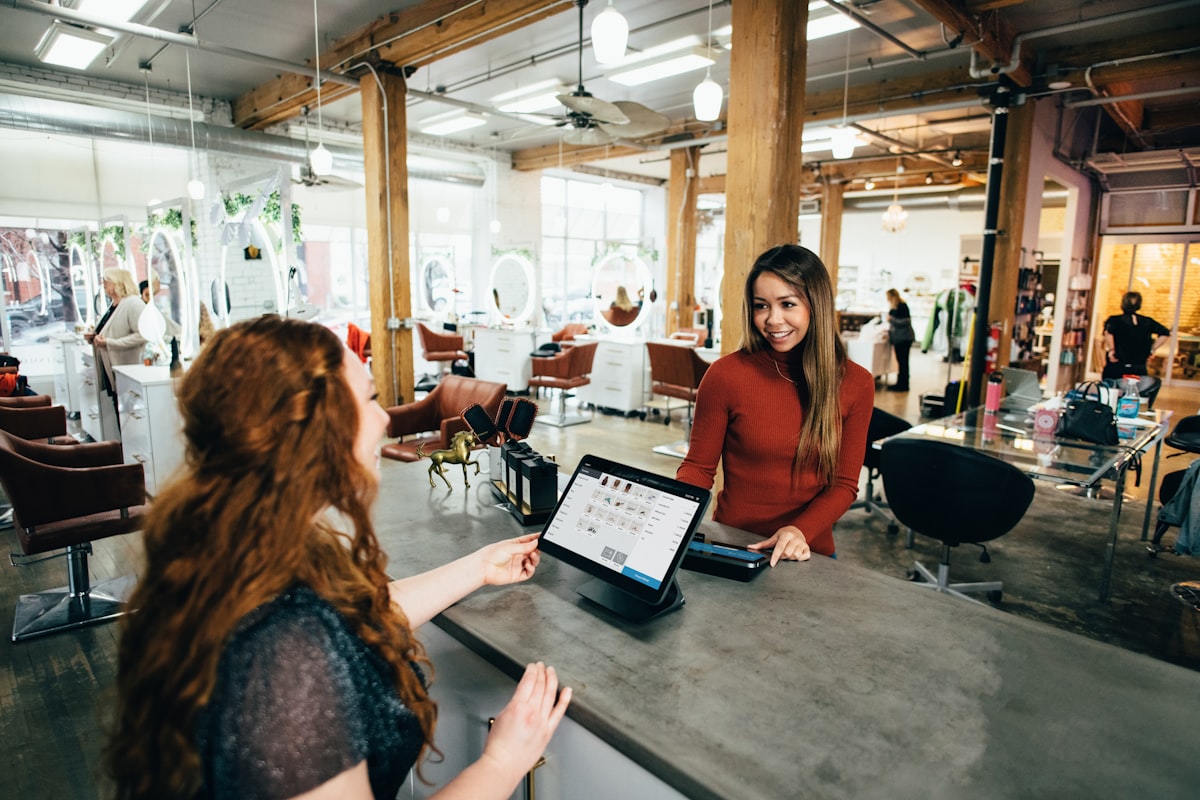 Service provider interacting with a customer