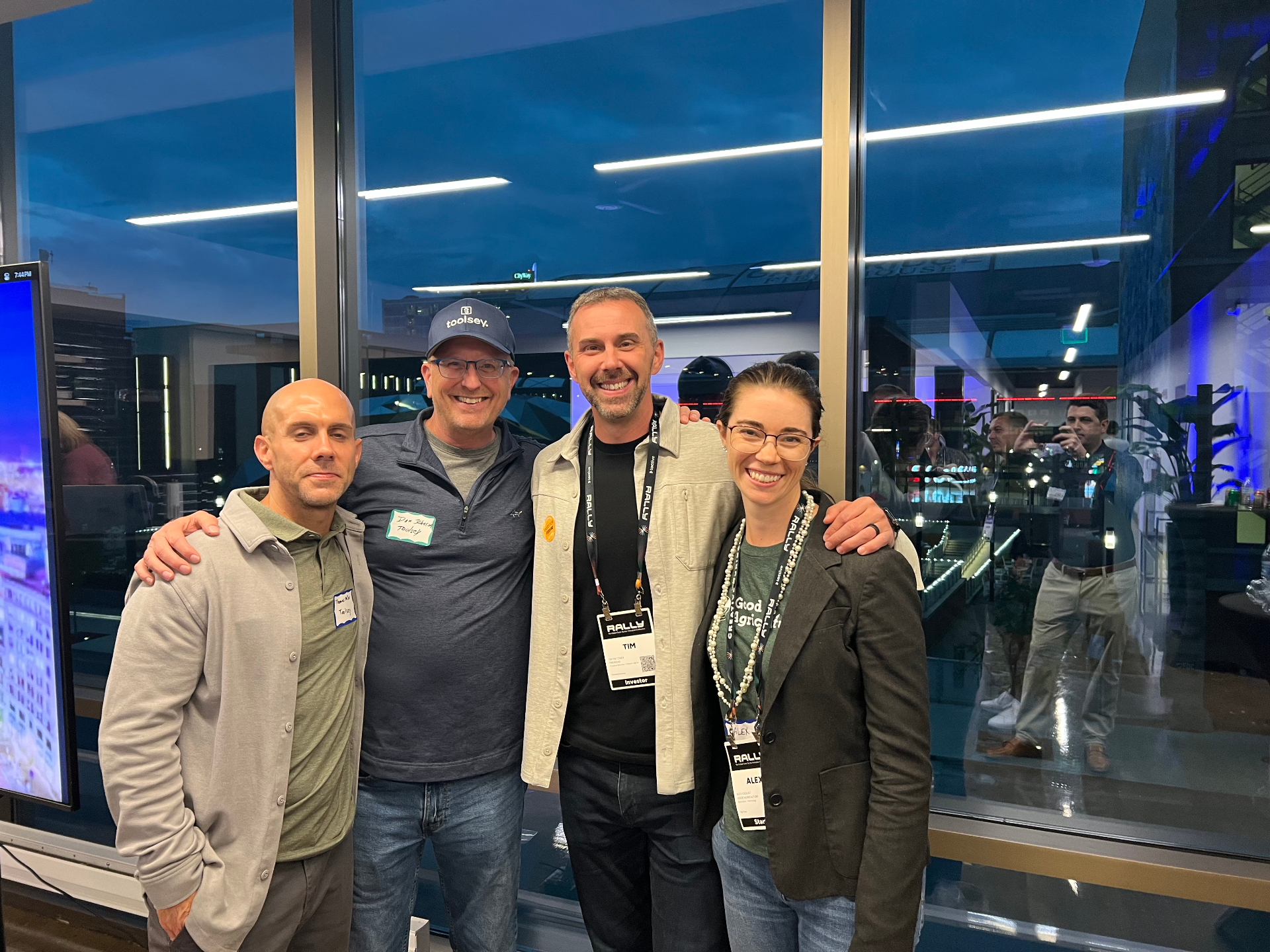 Fireroad team with founders at Rally